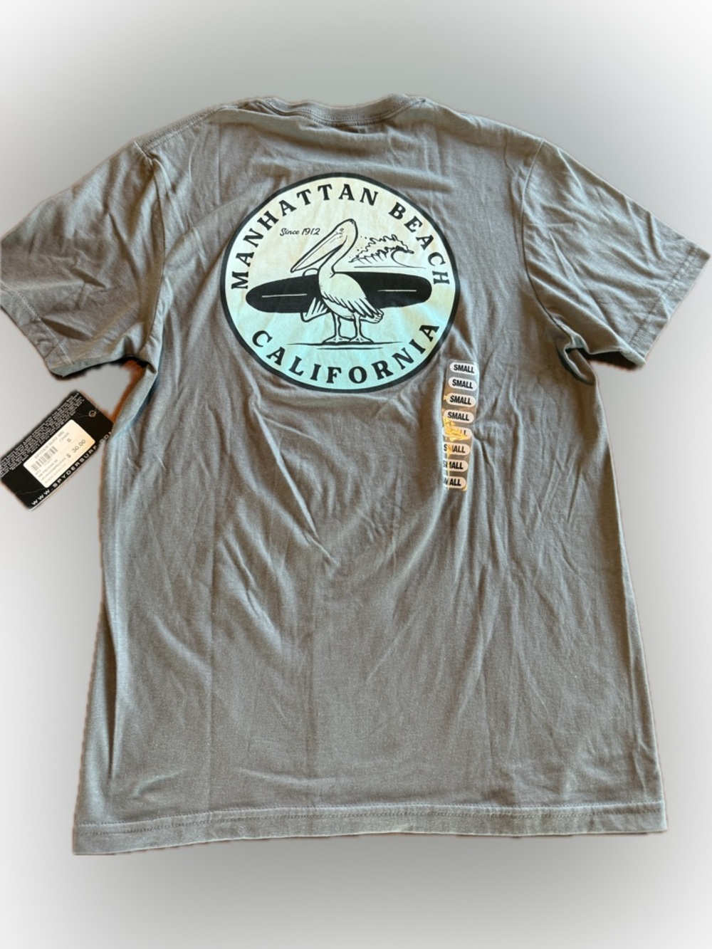 Riviera Manhattan Beach Pelican Graphic Short-Sleeve Tee - Gray